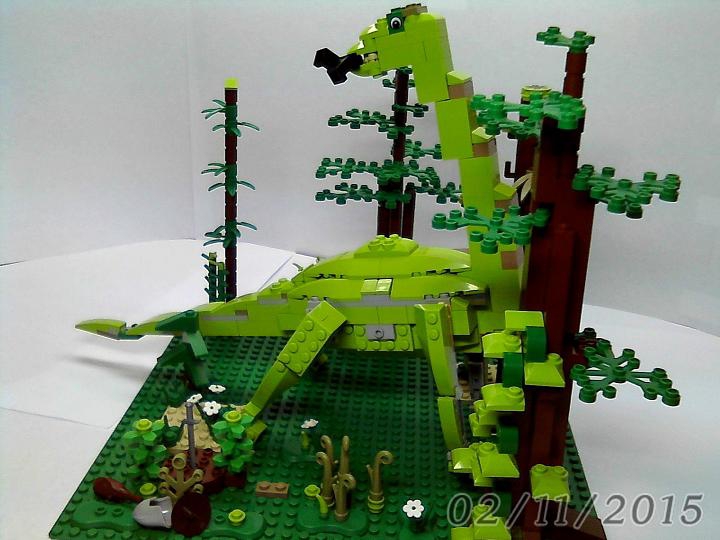 LEGO MOC - Jurassic World - Трагическая былина о зауроподе: Конечно же, в реалии все заканчивалось немного иначе. Ведь зауроподы, как мы с Вами знаем, были травоядными.