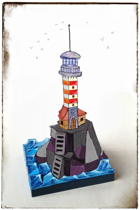LEGO MOC - Submersibles - Внеконкурсный маяк в трех масштабах (mini scale, micro scale, nano scale) 