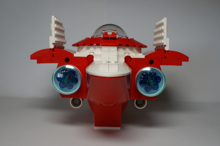 LEGO MOC - Submersibles - Грузовая подводная лодка CS-R32: На подводную лодку установлено два основных двигателя