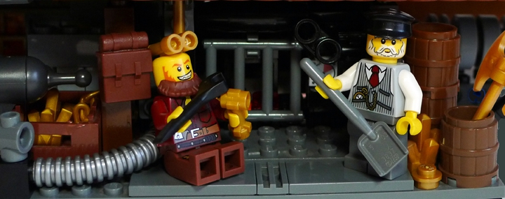 LEGO MOC - Submersibles - Golden Lionardo: Ну а капитан Голд будет заниматься привычным делом - смотреть в будущее, только вперед! Йо-хо-хо! И бутылка рома!