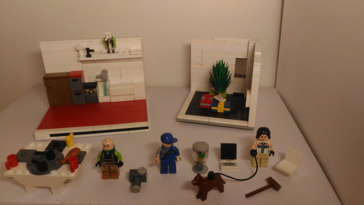 LEGO MOC - New Year's Brick 2017 - Новогодняя комната семьи: Герои:мальчик по имени Зейн,мать сына зовут Ния,отца сына зовут Рэньч.