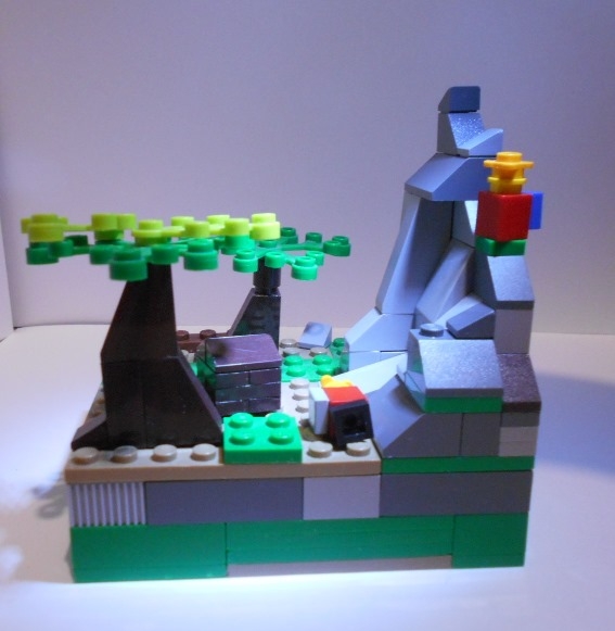 LEGO MOC - 16x16: Micro - 'Удачная' прогулка: - Ой! Ай! А-а-а...<br />
- Ну что там? Свалился, что ли?<br />
- Ничего, сейчас догоню!<br />
