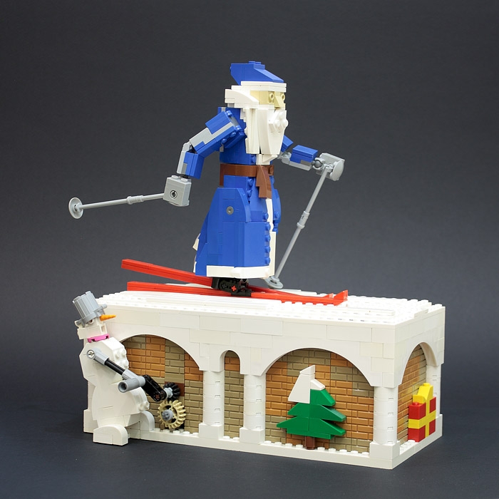 LEGO MOC - New Year's Brick 2020 - Лыжню!: В мультфильме Снеговик работает водителем грузовика. Здесь ему тоже придется потрудиться! 