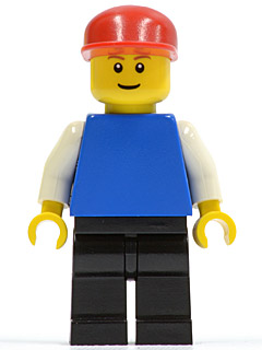 Bricker - LEGO Minifigure - pln162 Plain Blue Torso with White Arms ...