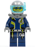 LEGO agt020 Agent Chase - Diving Gear (Set 8636) - Dual Sided Head
