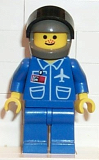 LEGO air017 Airport - Blue, Blue Legs, Dark Gray Helmet, Black Visor