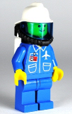 LEGO air025 Airport - Blue, Blue Legs, White Fire Helmet, Breathing Hose, White Airtanks, Nose Freckles