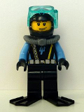 LEGO aqu015a Aquaraider Diver 1 with Black Flippers
