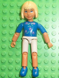 LEGO belvFem35 Belville Female - White Shorts, Blue Shirt with Flowers Pattern, Light Yellow Hair - Belville #5821