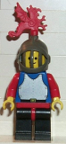 LEGO cas179 Breastplate - Blue with Red Arms, Black Legs with Red Hips, Dark Gray Grille Helmet, Red Plume