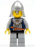 LEGO cas382 Fantasy Era - Crown Knight Scale Mail with Crown, Helmet with Neck Protector, Crooked Smile
