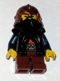 LEGO cas433 Fantasy Era - Dwarf, Black Beard, Copper Helmet with Studded Bands, Dark Blue Arms