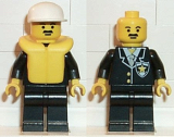 LEGO cop007 Police - Suit with Sheriff Star, Black Legs, White Cap, Life Jacket