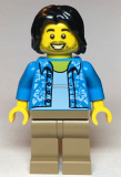 LEGO cty1118 Tourist / Surfer - Dark Azure Hawaiian Shirt