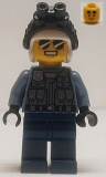 LEGO cty1202 Police Officer - Duke DeTain, Sand Blue Police Jacket, Dark Blue Legs, White Helmet