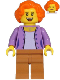 LEGO cty1216 Mom - Medium Lavender Jacket, Medium Nougat Legs, Orange Hair