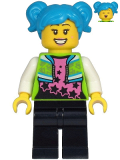 LEGO cty1219 Poppy Starr - Lime Jacket, Black Legs, Dark Azure Hair