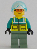LEGO cty1344 Rescue Helicopter Pilot - Male, Orange Glasses