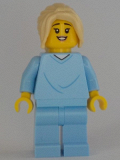 LEGO cty1347 Mother, Bright Light Blue Hospital Gown, Tan Hair
