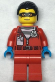 LEGO cty1376 Police - Crook Vito, Red Jacket with Prison Shirt and I.D. Tag