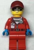 LEGO cty1378 Police - Crook Big Betty, Red Jacket with Prison Shirt and I.D. Tag