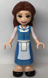 LEGO dp128 Belle - Medium Blue Dress, Closed Mouth Smile