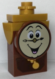 LEGO dp129s Cogsworth - Printed Face, Pearl Gold Top, with Pendulum Sticker