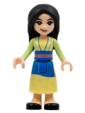 LEGO dp149 Mulan - Yellowish Green and Bright Light Yellow Robe, Black Shoes