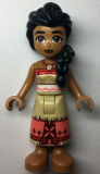 LEGO dp172 Sina - Red and Tan Top with Tan and Coral Long Skirt