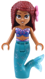 LEGO dp181 Ariel, Mermaid (Medium Nougat) - Mini Doll, Bright Pink Flower