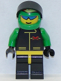LEGO ext018 Extreme Team - Green, Black Legs with Yellow Hips, Green Flame Helmet