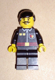 LEGO firec023 Fire - Flame Badge and 2 Buttons, Black Legs, Black Male Hair
