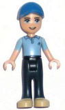 LEGO frnd066 Friends Andrew, Dark Blue Trousers, Medium Blue Polo Shirt, Blue Cap