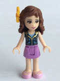 LEGO frnd119 Friends Olivia, Medium Lavender Skirt, Dark Blue Vest Top, Flower