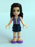 LEGO frnd121 Friends Emma, Dark Blue Layered Skirt, Medium Lavender Vest