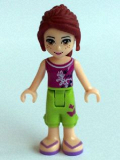 LEGO frnd130 Friends Mia, Lime Cropped Trousers, Magenta Top