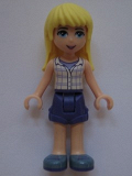 LEGO frnd163 Friends Stephanie, Dark Purple Shorts, White Plaid Button Shirt