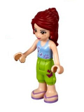 LEGO frnd167 Friends Mia, Lime Cropped Trousers, Medium Blue Top with 3 Butterflies