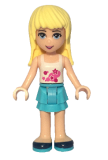 LEGO frnd171 Friends Stephanie, Medium Azure Layered Skirt, White Top with Stars