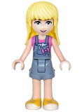 LEGO frnd202 Friends Stephanie, Denim Overall Skirt, Dark Pink Top