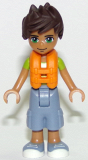 LEGO frnd231 Friends Liam, Sand Blue Long Shorts, Lime and Yellow T-Shirt, Life Jacket