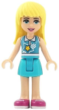 LEGO frnd251 Friends Stephanie, Medium Azure Layered Skirt, Medium Azure and White Top