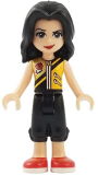 LEGO frnd252 Friends Vicky, Black Cropped Trousers, Bright Light Orange Vest