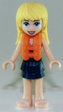 LEGO frnd267 Friends Stephanie, Dark Blue Layered Skirt, Magenta and Medium Blue Swimsuit Top, Life Jacket