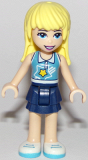 LEGO frnd276 Friends Stephanie, Dark Blue Layered Skirt, Medium Azure and White Top