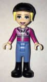 LEGO frnd285 Friends Stephanie, Medium Blue Pants, Magenta Jacket, Riding Helmet with Bright Light Yellow Ponytail