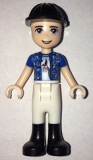 LEGO frnd286 Friends Zack, White Riding Pants, Blue Shirt over Medium Blue T-Shirt, Black Construction Helmet