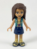 LEGO frnd292 Friends Andrea, Dark Blue Skirt, Gold Top with Dark Turquoise Vest