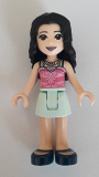 LEGO frnd309 Friends Emma, Light Aqua Skirt, Dark Pink Top