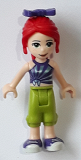 LEGO frnd326 Friends Mia, Lime Cropped Trousers, Striped Top, Bow